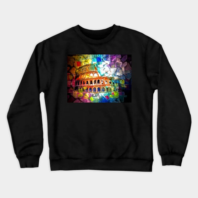 Colosseum Mosaic Crewneck Sweatshirt by danieljanda